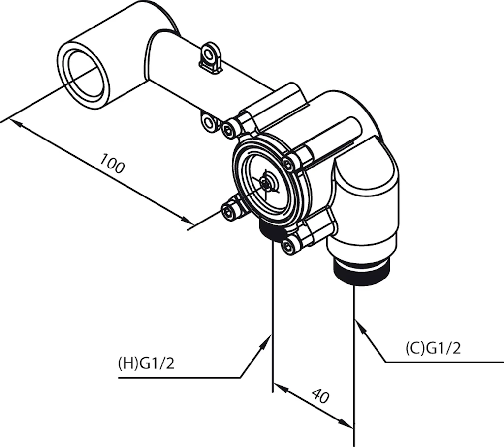 Innvendig del, servantbatteri for innbygging Innvendig del, servantbatteri for innbygging